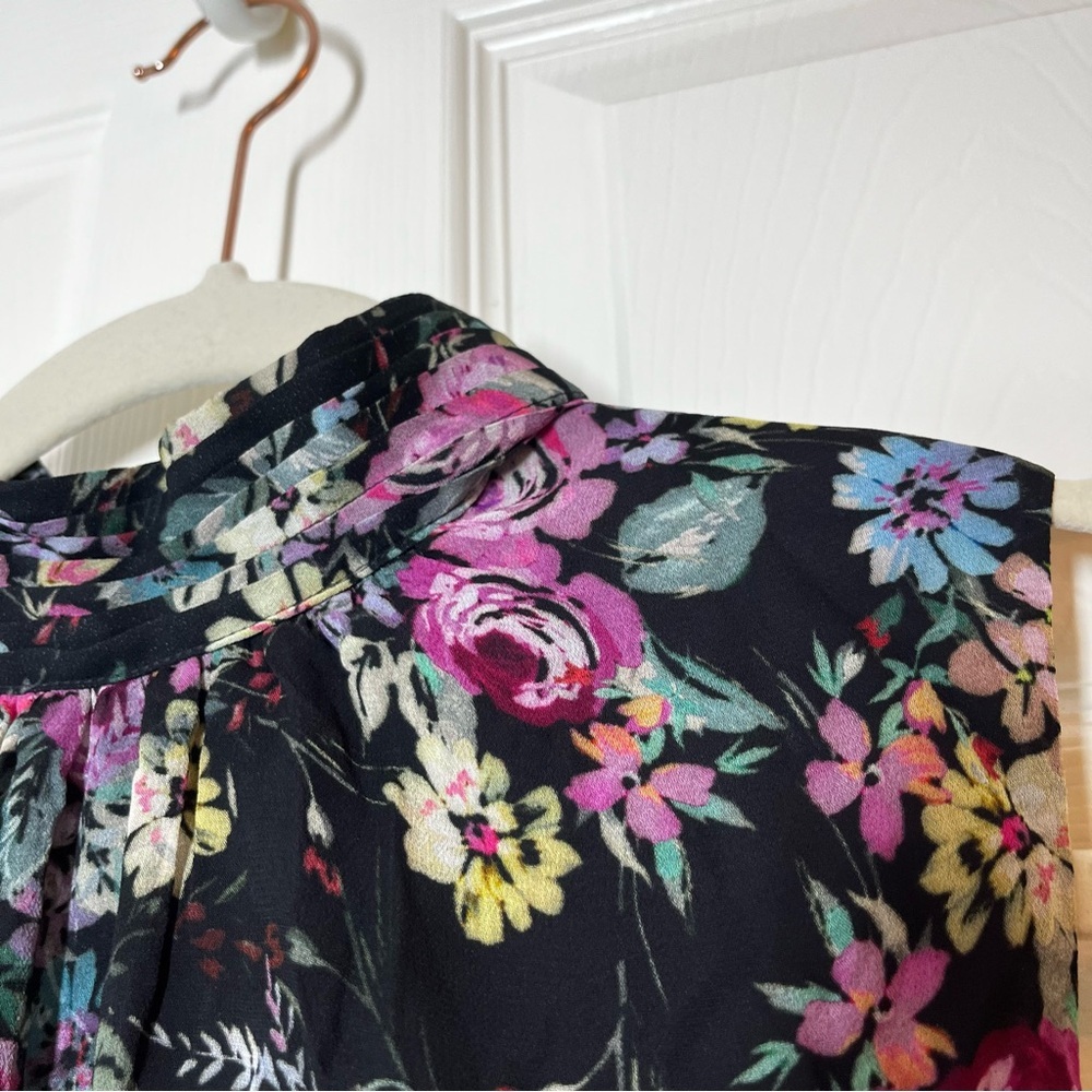 Yumi Kim Black Floral Kiss Me Mini Dress Size XS - Picture 4 of 12